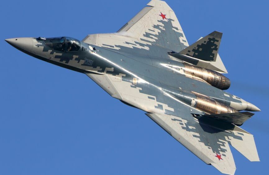 Картина на холсте Истребитель Су-57, арт hd2153601